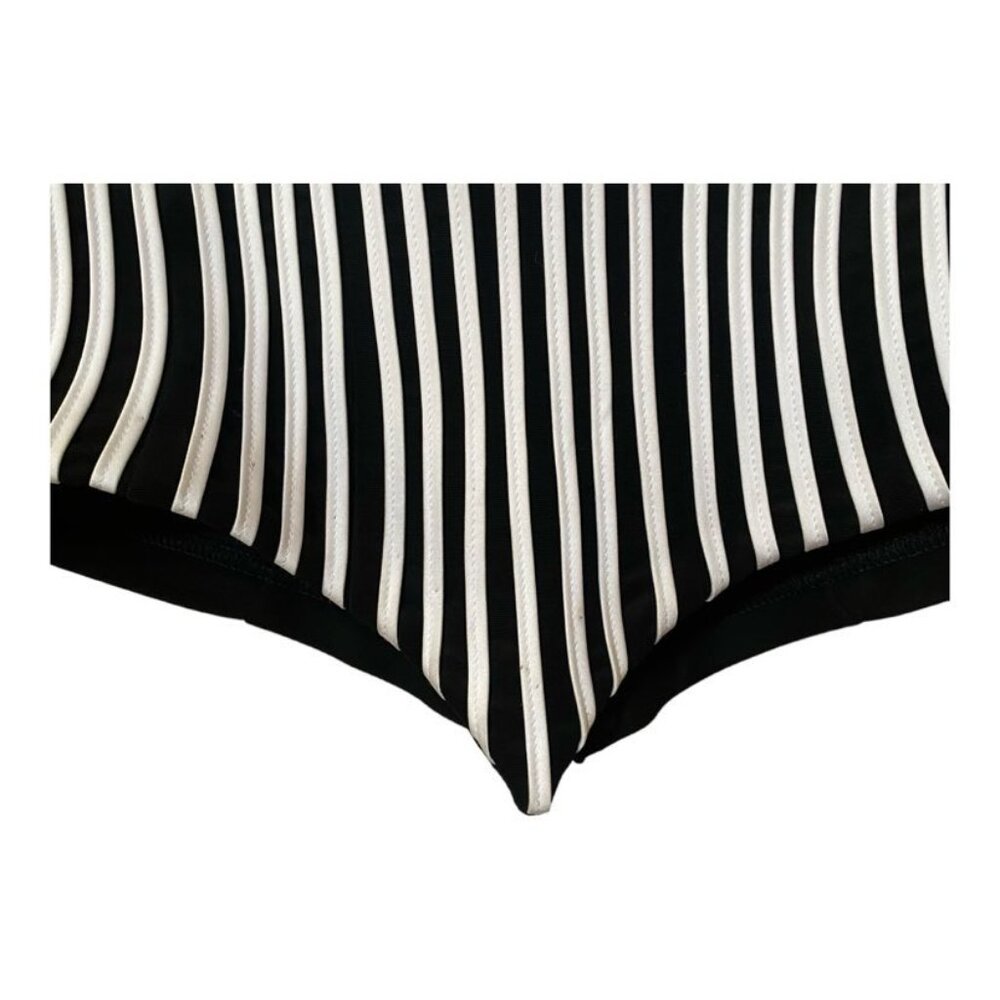 Vintage Ribkoff Trends Couture Striped Corset Bustier Y2K Mesh Top Size 10 - Picture 3 of 9